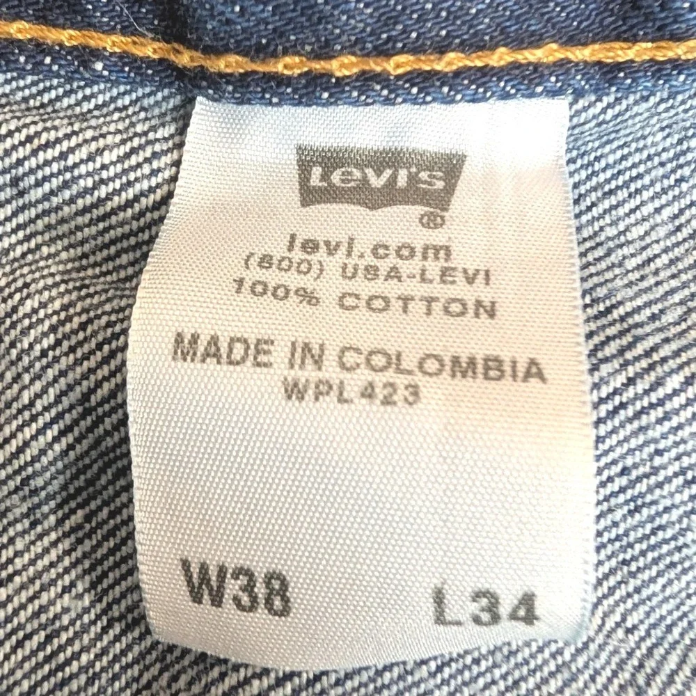 Y2K Levi's 501 Original Fit Jeans Mens 38x34(36x33.5) Straight Leg Denim